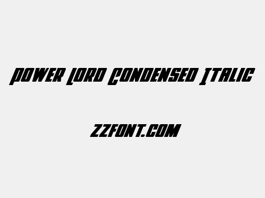 Power Lord Condensed Italic