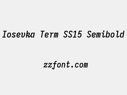 Iosevka Term SS15 Semibold