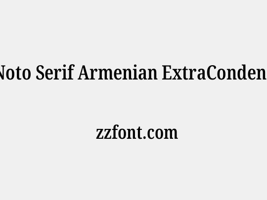Noto Serif Armenian ExtraCondensed SemiBold
