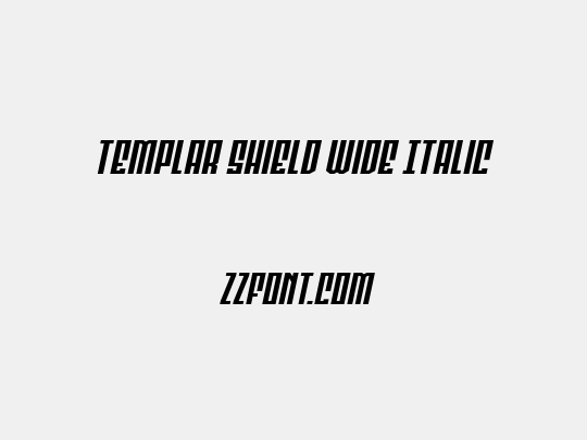 Templar Shield Wide Italic
