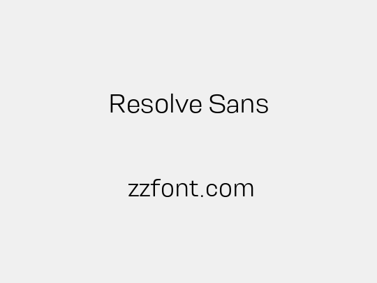 Resolve Sans