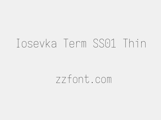 Iosevka Term SS01 Thin