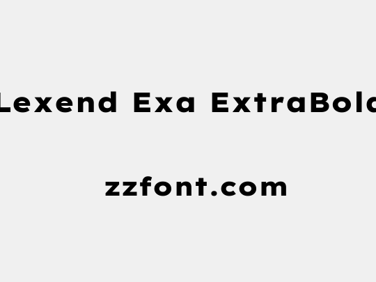 Lexend Exa ExtraBold