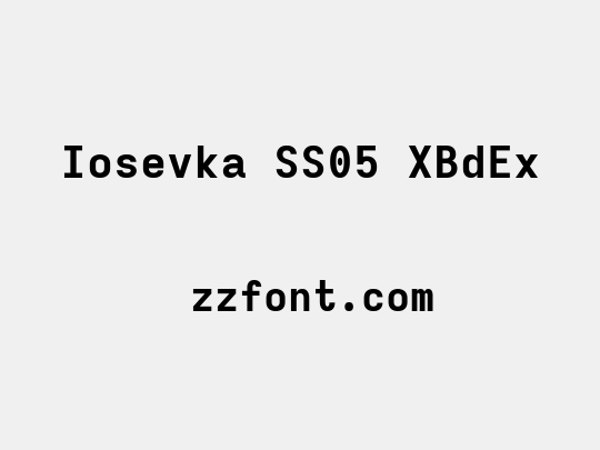 Iosevka SS05 XBdEx