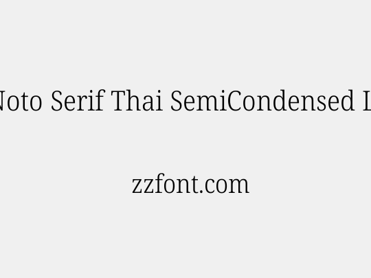 Noto Serif Thai SemiCondensed Light