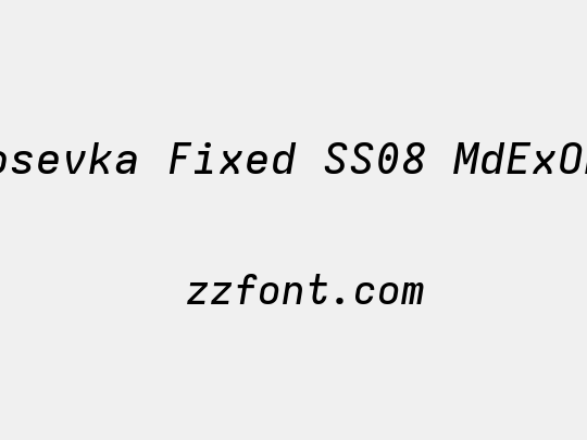 Iosevka Fixed SS08 MdExObl