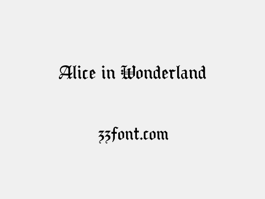 Alice in Wonderland