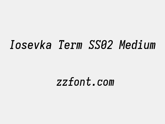 Iosevka Term SS02 Medium