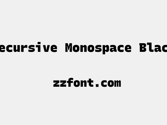 Recursive Monospace Black