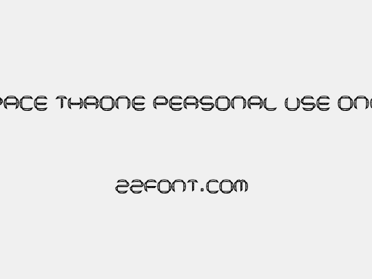 Space Throne PERSONAL USE ONLY