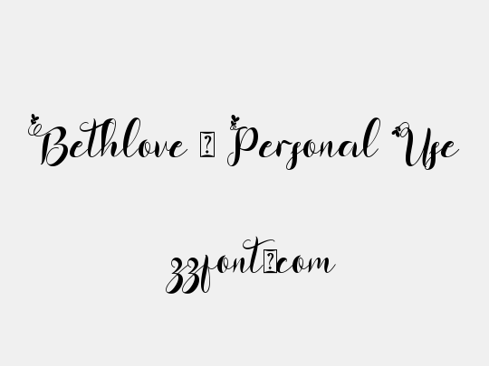 Bethlove - Personal Use