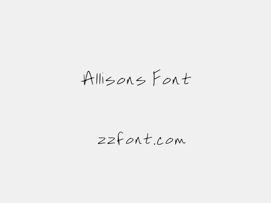 Allisons Font