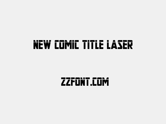 New Comic Title Laser