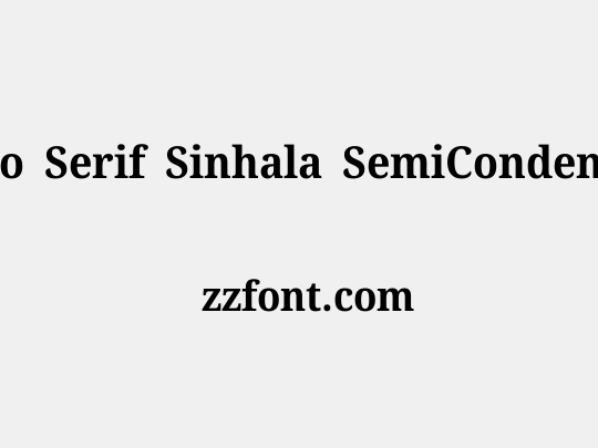 Noto Serif Sinhala SemiCondensed