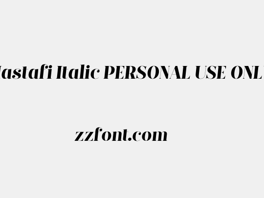 Hastafi Italic PERSONAL USE ONLY