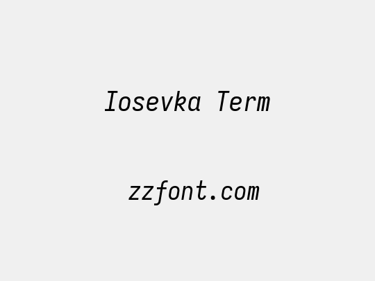 Iosevka Term