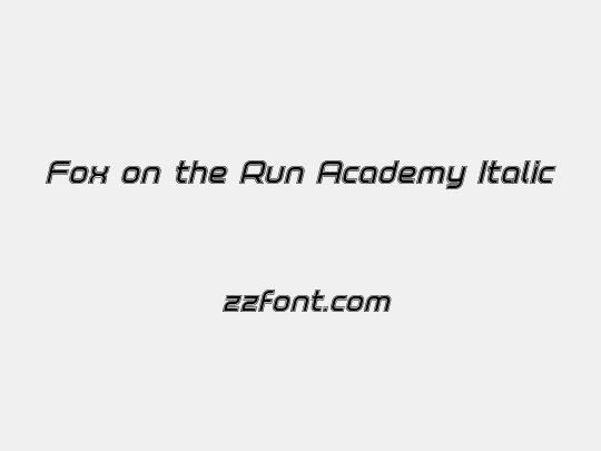 Fox on the Run Academy Italic