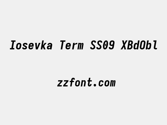 Iosevka Term SS09 XBdObl