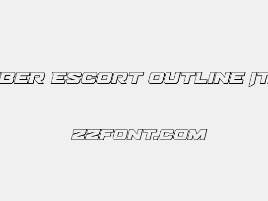 Bomber Escort Outline Italic