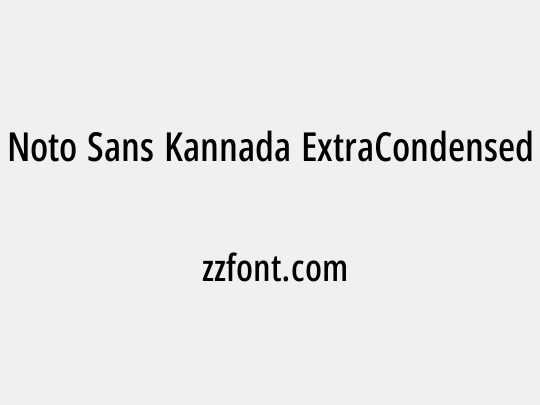 Noto Sans Kannada ExtraCondensed Medium