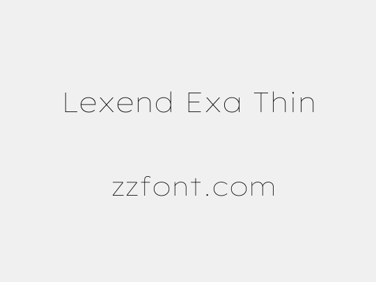Lexend Exa Thin