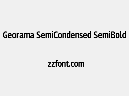 Georama SemiCondensed SemiBold