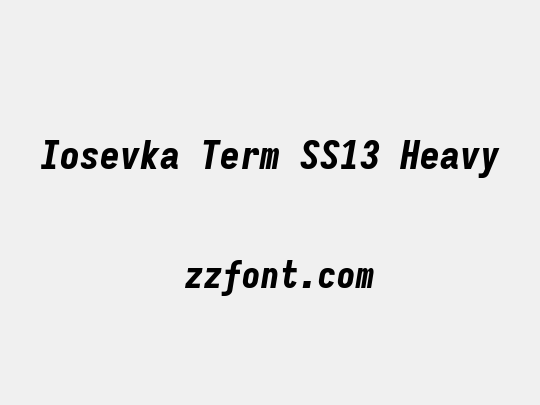 Iosevka Term SS13 Heavy