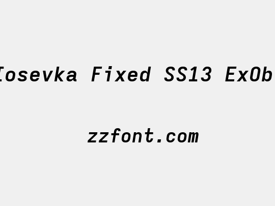 Iosevka Fixed SS13 ExObl