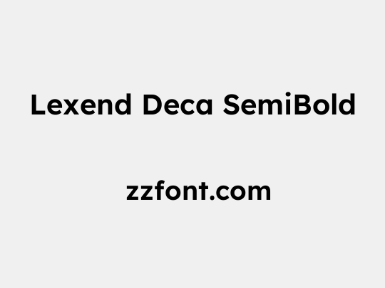 Lexend Deca SemiBold