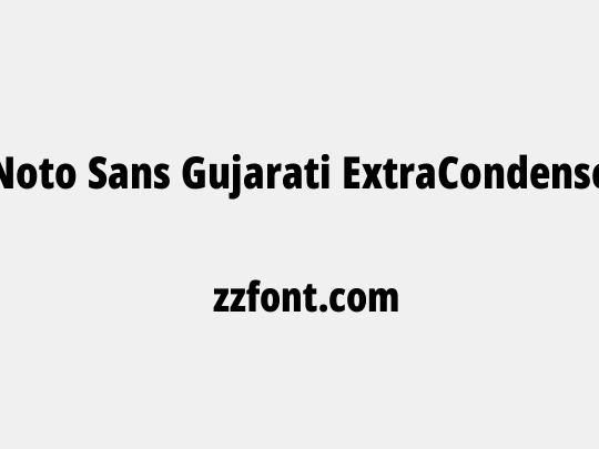 Noto Sans Gujarati ExtraCondensed Black