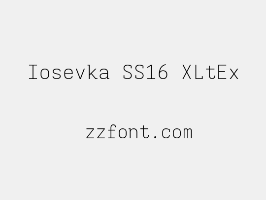 Iosevka SS16 XLtEx