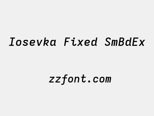 Iosevka Fixed SmBdEx