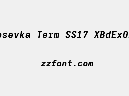 Iosevka Term SS17 XBdExObl