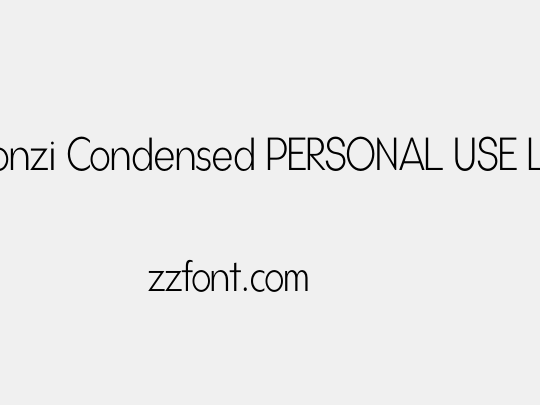 Gonzi Condensed PERSONAL USE Light