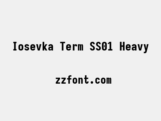 Iosevka Term SS01 Heavy