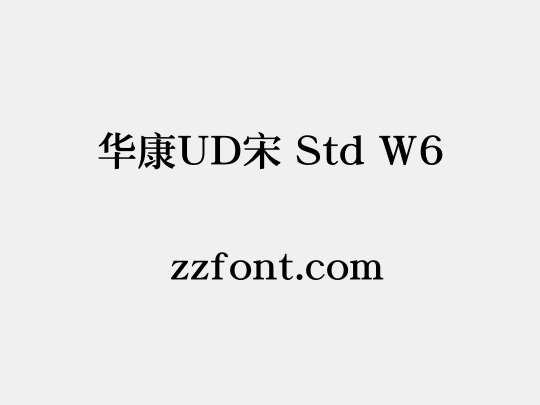 华康UD宋 Std W6