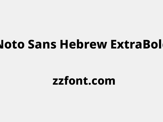 Noto Sans Hebrew ExtraBold