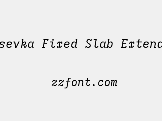 Iosevka Fixed Slab Extended