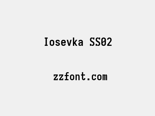 Iosevka SS02
