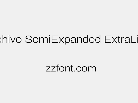 Archivo SemiExpanded ExtraLight