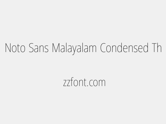 Noto Sans Malayalam Condensed Thin