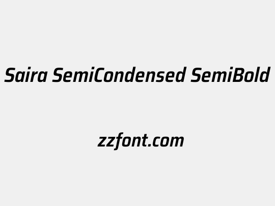 Saira SemiCondensed SemiBold