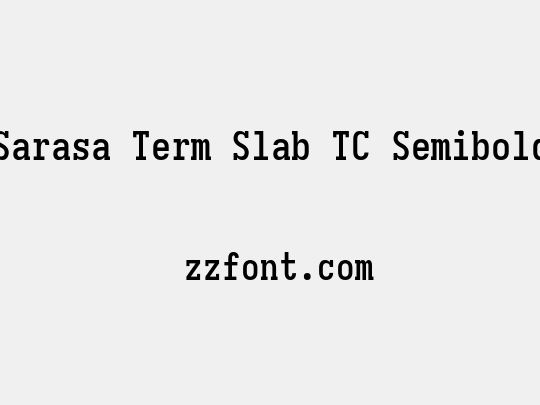 Sarasa Term Slab TC Semibold