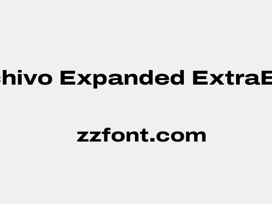 Archivo Expanded ExtraBold
