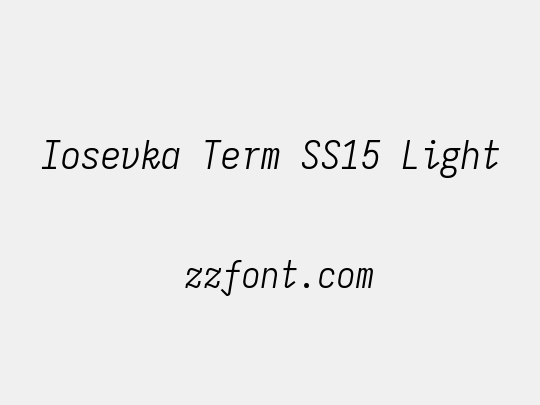 Iosevka Term SS15 Light