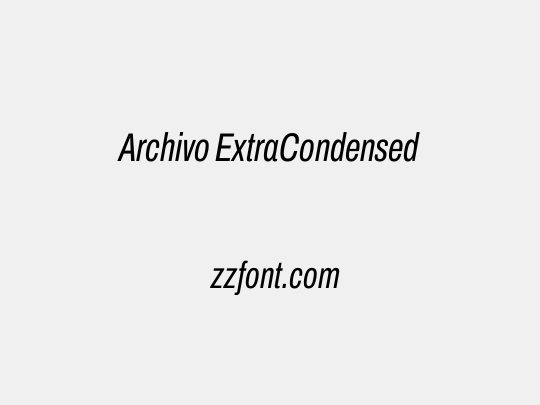 Archivo ExtraCondensed