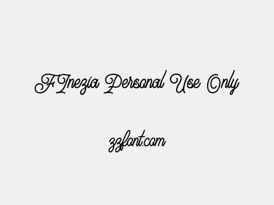 FInezia Personal Use Only