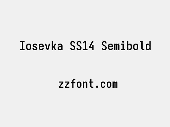 Iosevka SS14 Semibold