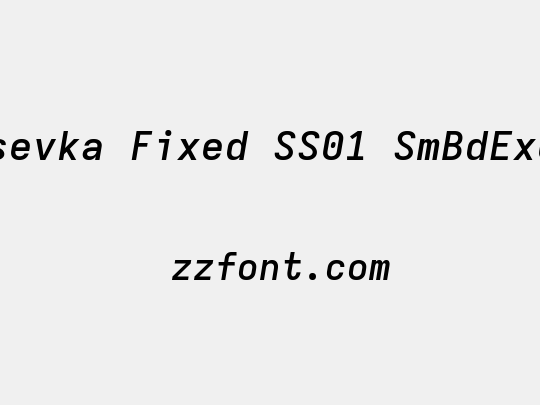 Iosevka Fixed SS01 SmBdExObl