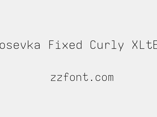 Iosevka Fixed Curly XLtEx